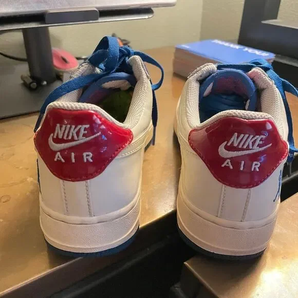 Nike Air Force 1 Low Rasheed Sheed Wallace 6.5 Y Red White Blue 313340-411 2005 - Picture 5 of 8